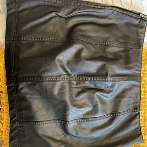 Leather mini skirt
